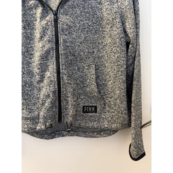 PINK Victoria’s Secret — Sweater Knit Zip Hoodie. Size L - Picture 7 of 7